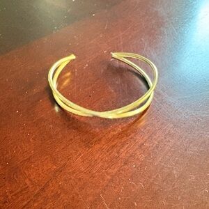 Jcrew Elegant Golden  Criss Cross Bangle Bracelet